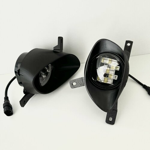LED Противотуманные фары (ПТФ) 3D-Light, Volvo S80 1 поколение 1998 - 2006 г. в, 55w, 5 линз, Однорежимные (белый свет 6000k)