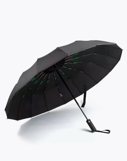 Зонт GERAIN Umbrella, черный, зеленый