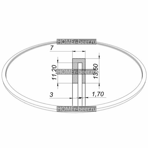 Силиконовая прокладка на куб 37 л утолщенная круглая для куба люкссталь 1050₽