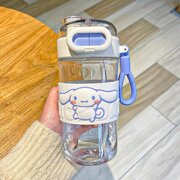 Бутылка для воды "Sanrino" с изображением аниме-персонажа "CINNAMOROLL" объемом 580 мл