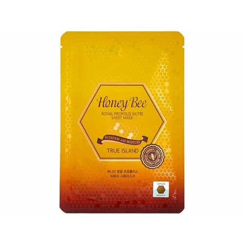 Маска на тканевой основе с экстрактом маточного молочка True Island HONEY BEE ROYAL PROPOLIS NUTRI SHEET MASK 439₽