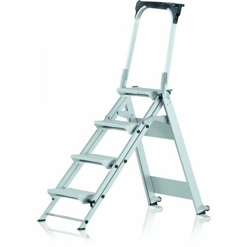 Складная подставка с металлическим покрытием Zarges Plazastep P 3 ступени, поручень 41493