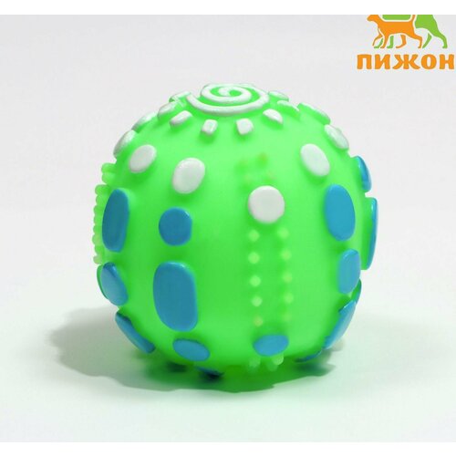 Игрушка пищащая Чудо-мяч, 6,5 см, зелёная