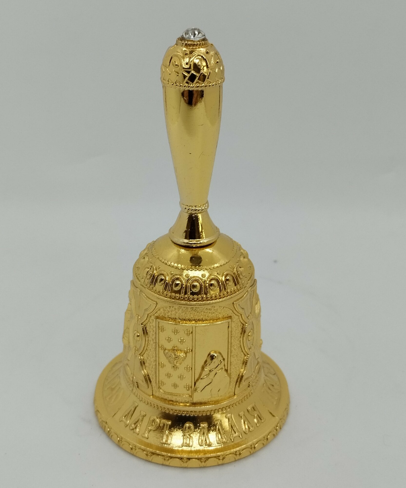 Колокольчик "валдай С ручкой ", золото — фото 1