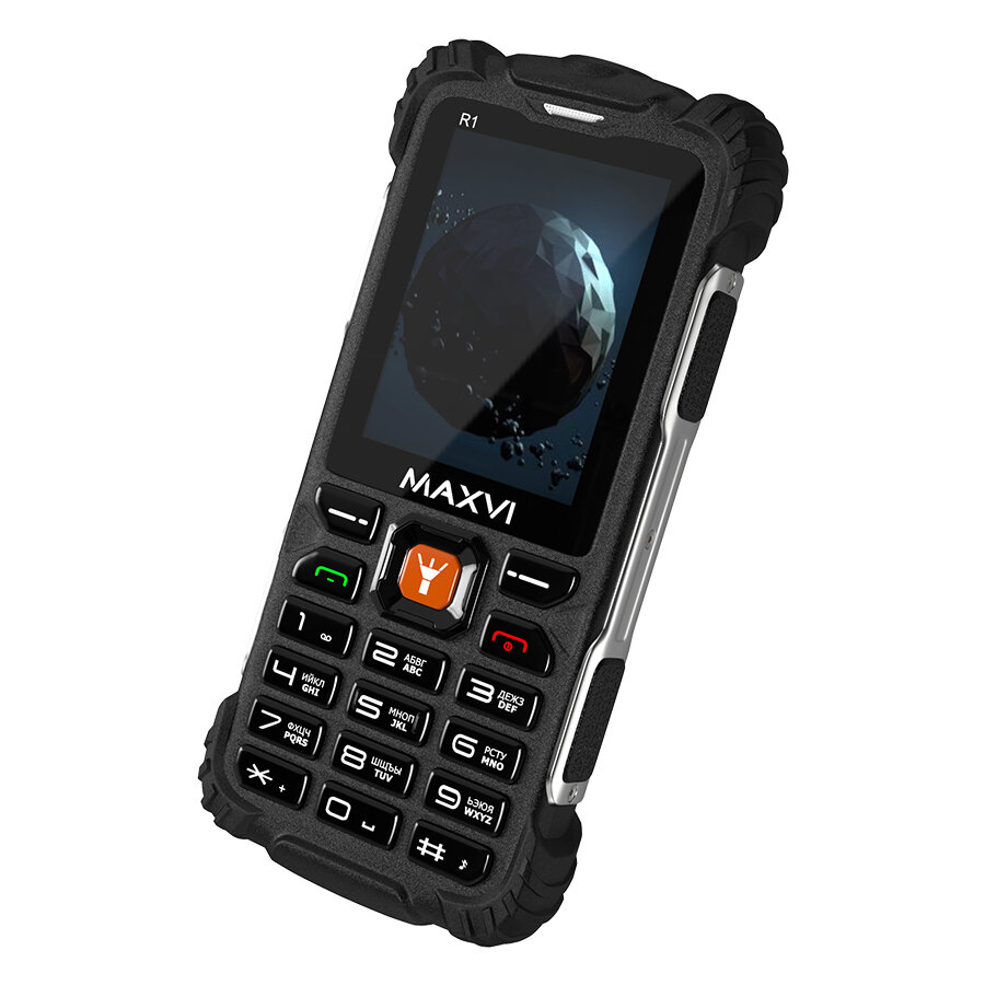 Телефон MAXVI R1, 2 SIM, черный