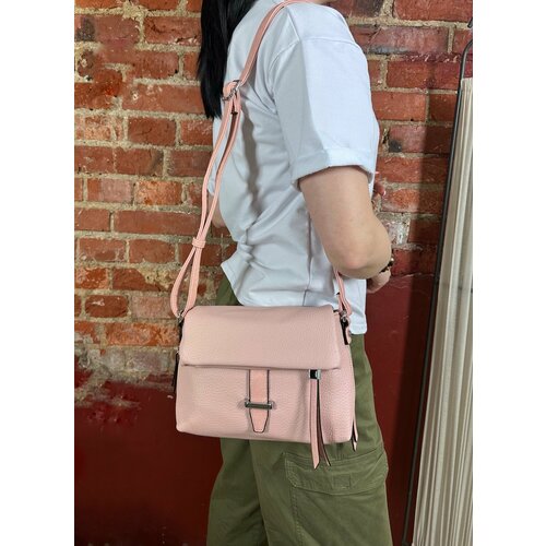 фото Сумка кросс-боди batty яркая сумка из экокожи g-2641-2pink, фактура рельефная, гладкая, розовый