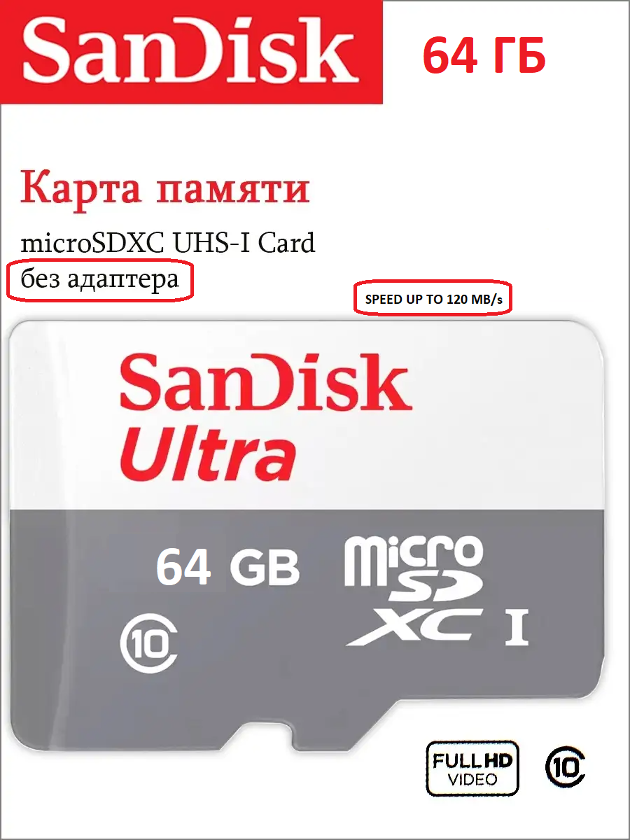 Карта памяти micro SD 128 GB