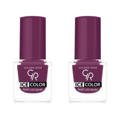 Golden Rose Лак для ногтей Ice Color, тон 130, 6 мл, 2 штуки