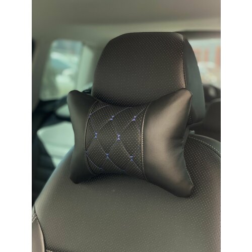 Подушка автомобильная из экокожи под голову, подголовник в машину для водителей