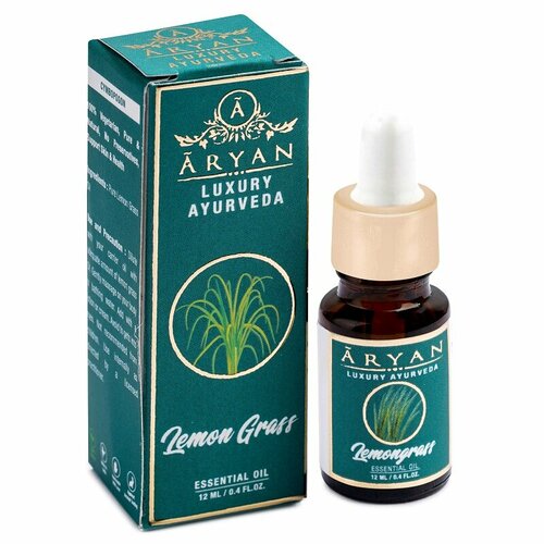 LEMON GRASS Essential Oil, ARYAN (лемонграсс премиальное эфирное масло, арьян), 12 мл.