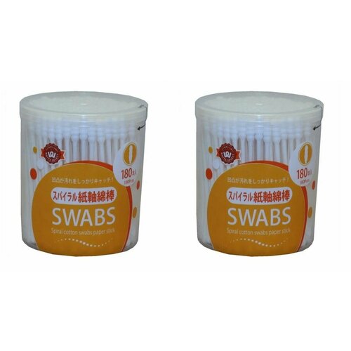 Watts Ватные палочки спиралевидные с бумажным стержнем 180 штуп 2 уп 1042₽