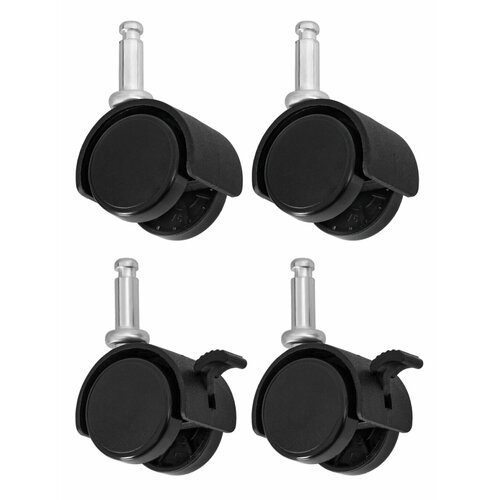 Набор мебельных колесиков со стопорами / Колесики поворотные 4 шт.