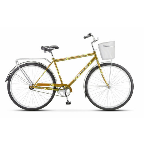 Велосипед Navigator 300G 28 1ск мужск. Рама 20 Светло-коричневый+корзина STELS LU091395