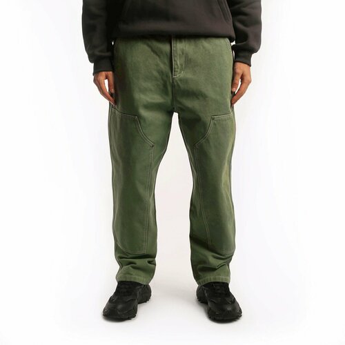 Брюки Butter Goods Double Knee Pants Washed Fern, размер 34, зеленый худи butter goods силуэт свободный утепленное размер xl серый