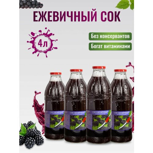 Сок Ежевичный 1л, 4 шт