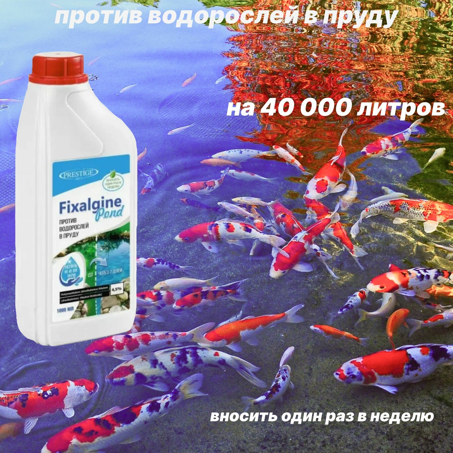 Средство против всех видов водорослей в пруду Fixalgine Pond (Фиксалгин понд) 1 литр