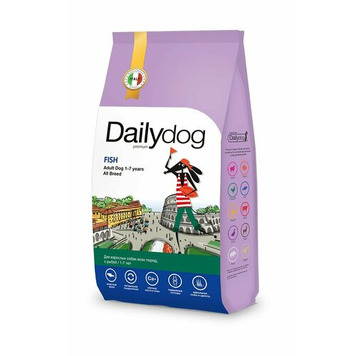 Dailydog Casual Line - Сухой корм для взрослых собак всех пород, с Индейкой, Говядиной и Рыбой (3 кг)