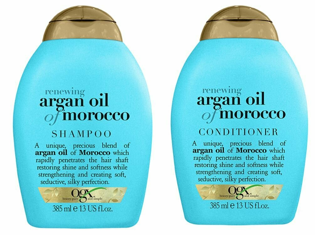 OGX Набор Шампунь и Кондиционер для восстановления волос Renewing + Argan Oil Of Morocco, по 385 мл