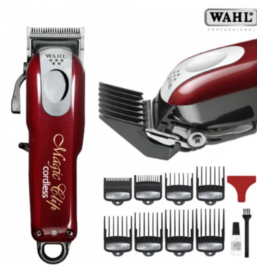 Машинка для стрижки Wahl 8148-2316H Magic Clip Cordless 5Stars EU, бордовый
