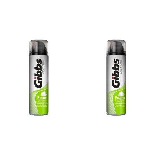 Gibbs Пена для бритья Sensitive для чувствительной кожи 200 мл 2 уп 435₽