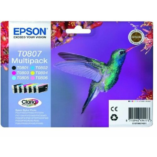 Набор картриджей Epson T0807 (6шт ) t0801-0806 в технической упаковке