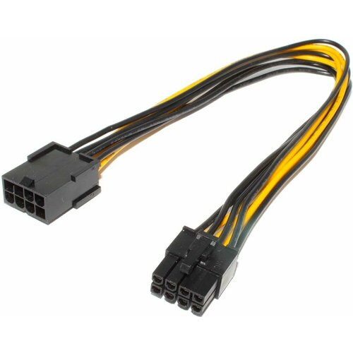 Кабель питания 8 pin PCI-E from PCU 18AWG 0.4m Greenconnect GCR-55082