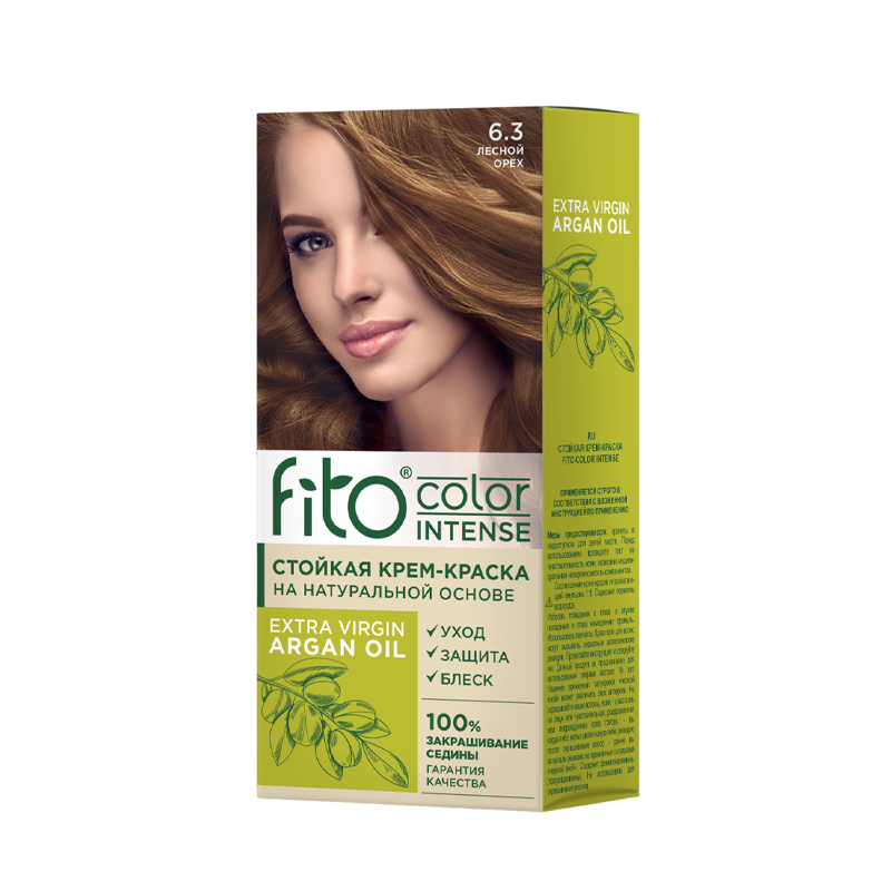 Стойкая крем-краска для волос fito косметик Fito Color Intense т.6.3 Лесной орех 115 мл