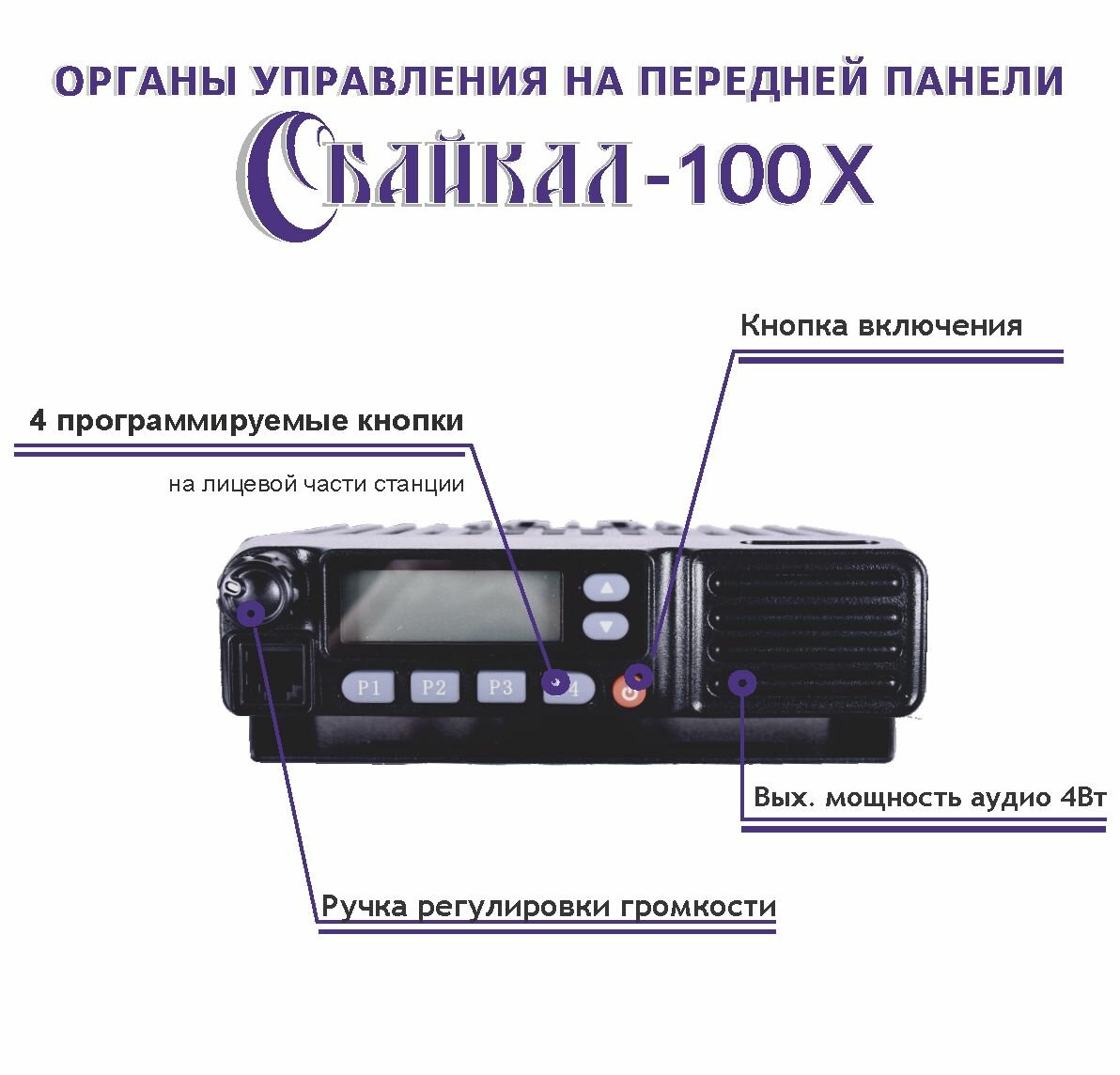 Базово-мобильная радиостанция Байкал-100Х 400-470Мгц 50Вт