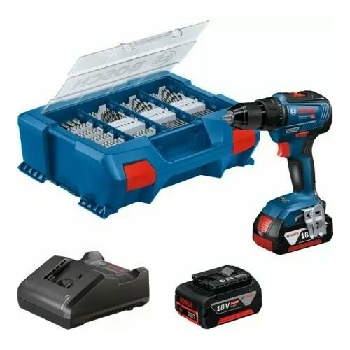 дрель шуруповерт bosch universalimpact 18v 60 1 x 2 0 ah l boxx 06039d7101 Дрель-шуруповерт Bosch GSR 18V-55 , 2 x 5,0 Ah + L-Boxx + Аксессуары (06019H520B)