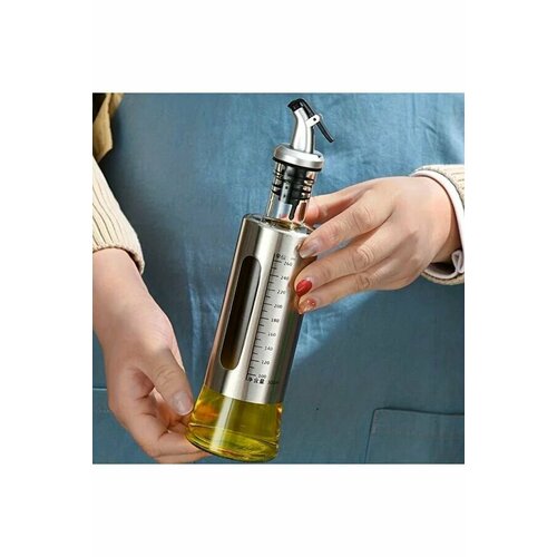 Бутылка для масла с дозатором / Стеклянная емкость для уксуса и масла 500 мл