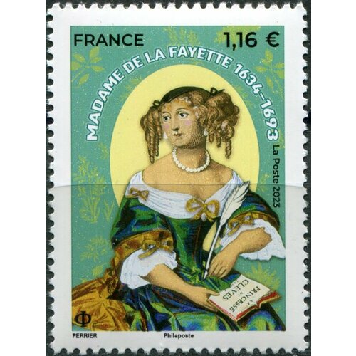 Франция 2023. Мари-Мадлен де Лафайет, писательница (MNH OG) Почтовая марка