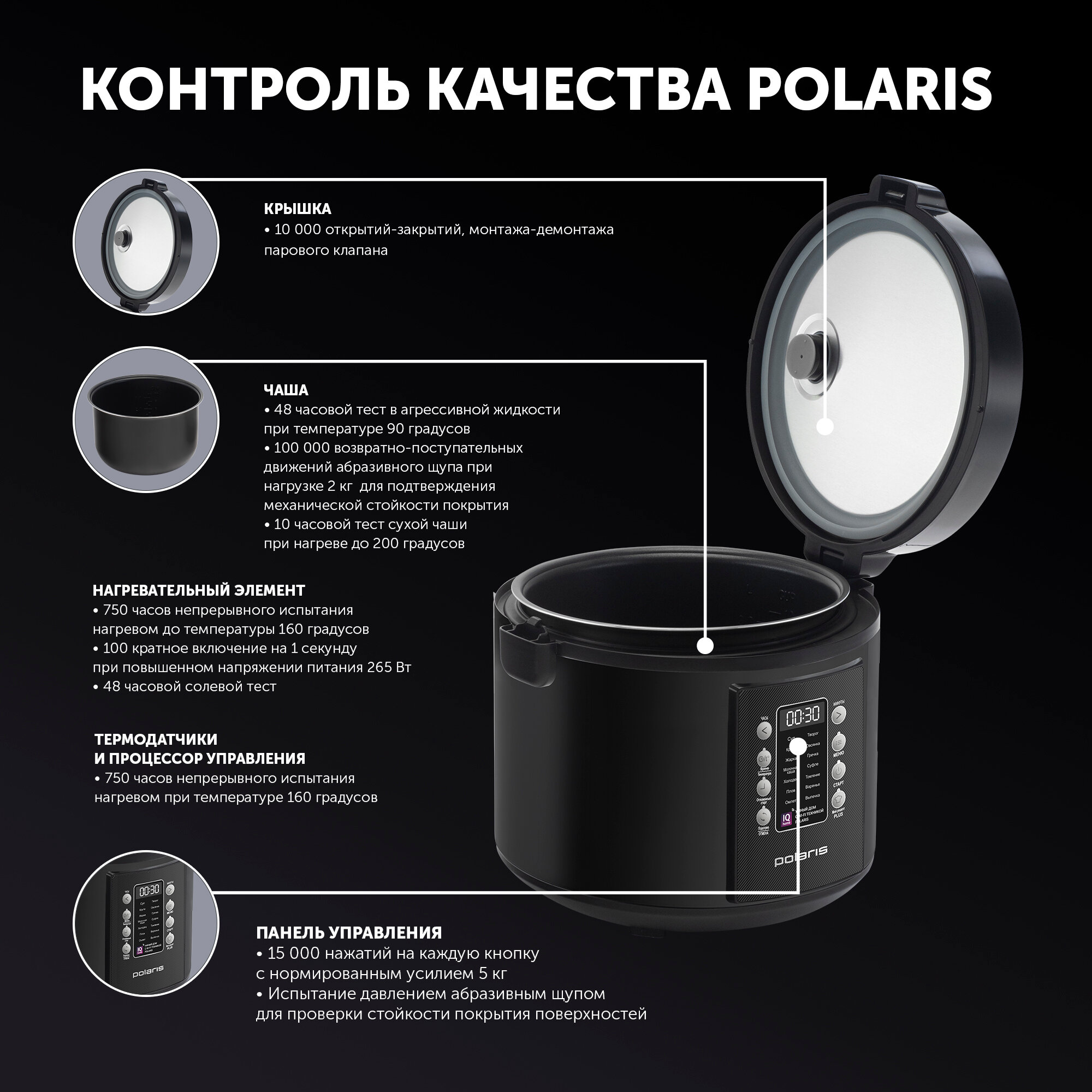 Мультиварка Polaris PMC 0521 IQ Home RU, черный