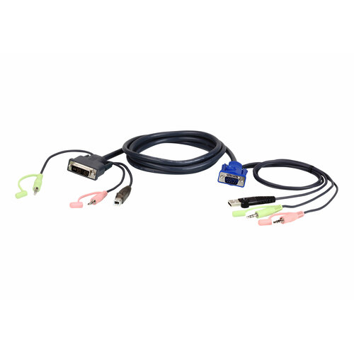 ATEN 2L-7DX2U Кабель 1.8M USB DVI-I/VGA KVM/ATEN 2L-7DX2U кабель dvi dvi 3м aten 2l 7d03dd