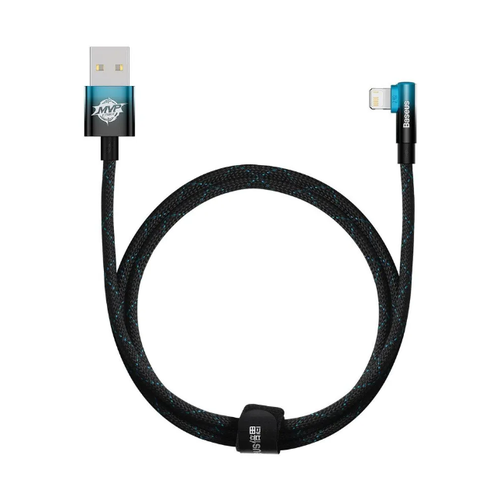 Кабель USB BASEUS MVP 2 Elbow-shaped Fast Charging, USB - Lightning, 2.4А, 2 м, (CAVP000121) кабель передачи данных быстрой зарядки baseus mvp 2 в форме локтя cable usb to ip 2 4a 1m красный