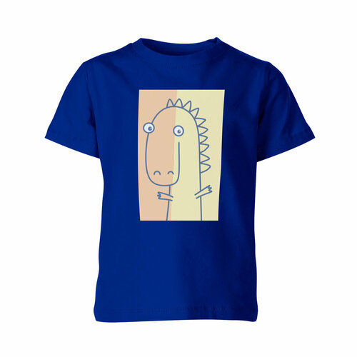 Футболка Us Basic, размер 8, синий детская футболка милый динозаврик 140 красный
