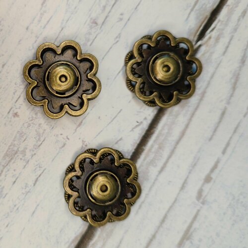 Кнопка пришивная металл 3105 25мм бронза 910₽