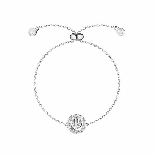 Браслет WANNA?BE!, фианит, белый, серебристый