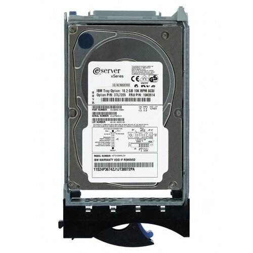 Жесткий диск IBM 37L7205 18,2Gb U160SCSI 3.5 HDD жесткий диск ibm dpss 309170 9 1gb 7200 u160scsi 3 5 hdd