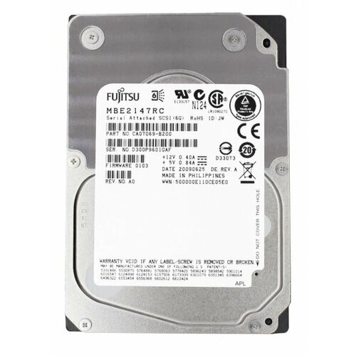 Жесткий диск Fujitsu CA07069-B200 147Gb SAS 2,5 HDD жесткий диск fujitsu mau3147rc 147gb sas 3 5 hdd