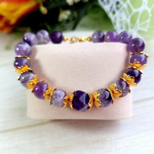 Браслет Artlab, 1 шт., фиолетовый, золотистый