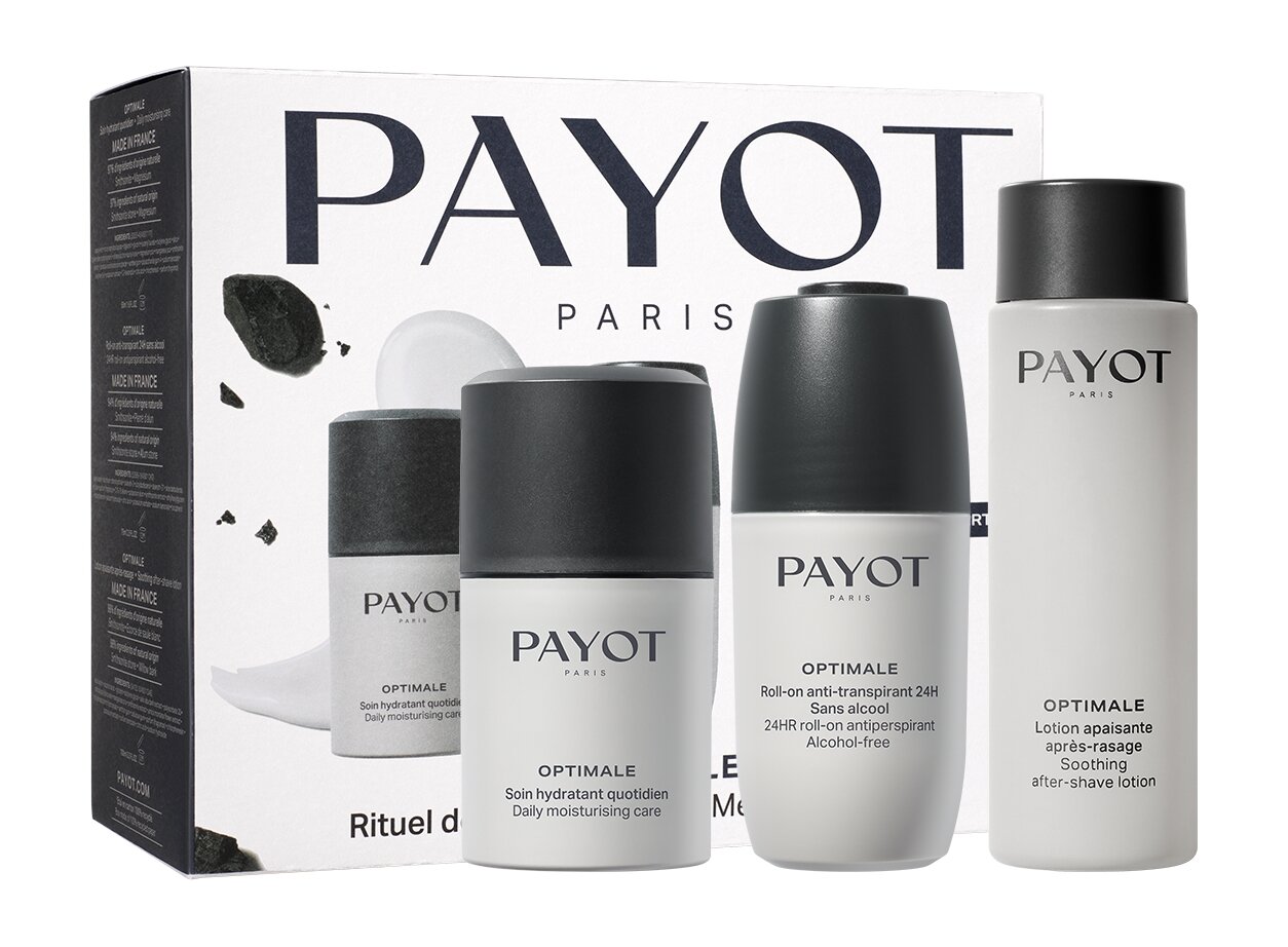 PAYOT Optimale Набор муж. (Дезодорант-антиперспирант 75мл + Гель-крем дневной 50мл + Лосьон после бритья)