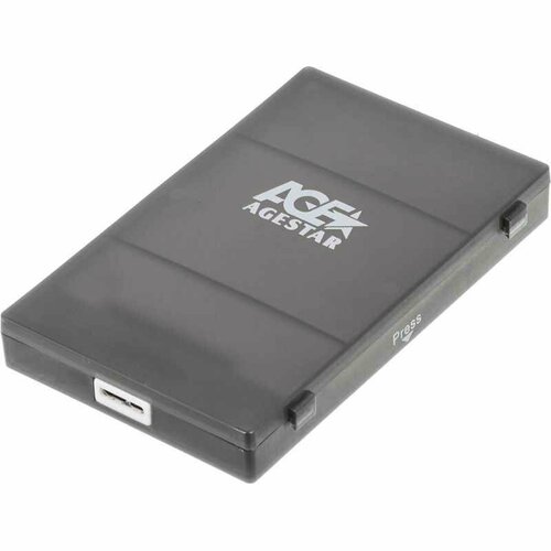 Корпус для HDD/SSD внешний AgeStar 3UBCP1-6G SATA USB3.0 пласт/черн внешний бокс для накопителя agestar 3ubcp1 6g