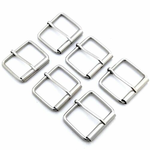 Пряжка с роликом для ремня 40 мм, 6 шт, металл, никель