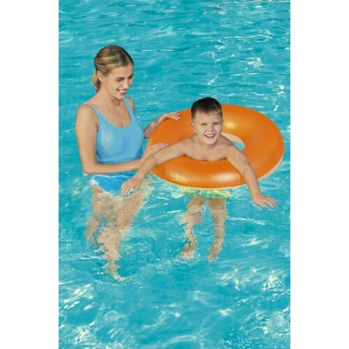 Круг надувной для плавания яркий, d=76 см, от 3-6 лет, цвет оранжевый 36024 Bestway