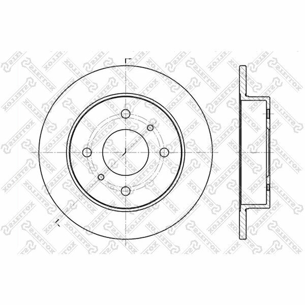 STELLOX 6020-2229-SX (23-0633 / 230633 / 4320659J01) диск тормозной задний\ Nissan (Ниссан) Almera (Альмера) (Комплект 2 штуки)