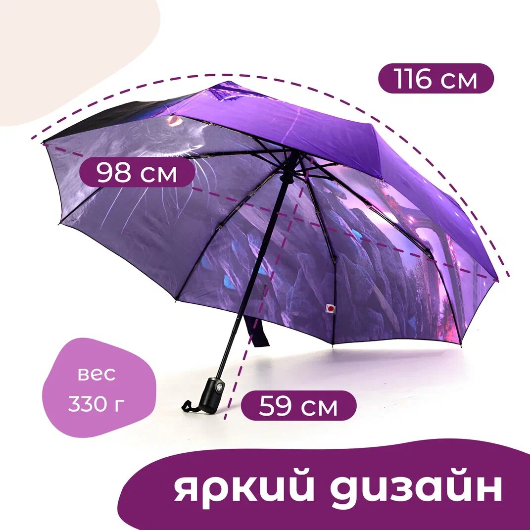 Зонт Uteki, фиолетовый — фото 1