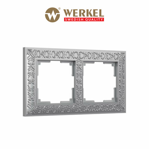 Рамка из металла на 2 поста Werkel Antik WL07-Frame-02 хром матовый