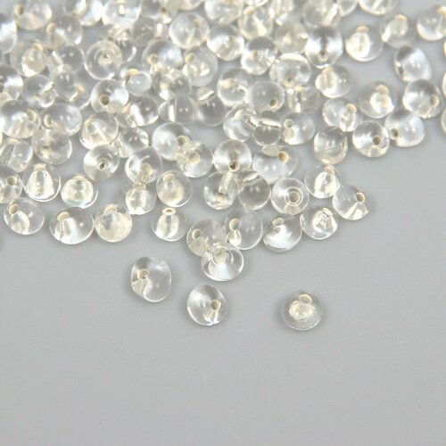 Бисер стекло 4 мм Капелька Льдинка с сердцевинкой 10 гр 1шт 296₽