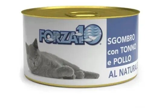 Forza10 Natural Sgombro Tonno Pollo влажный корм для взрослых кошек со скумбрией, тунцом и курицей - 75 г