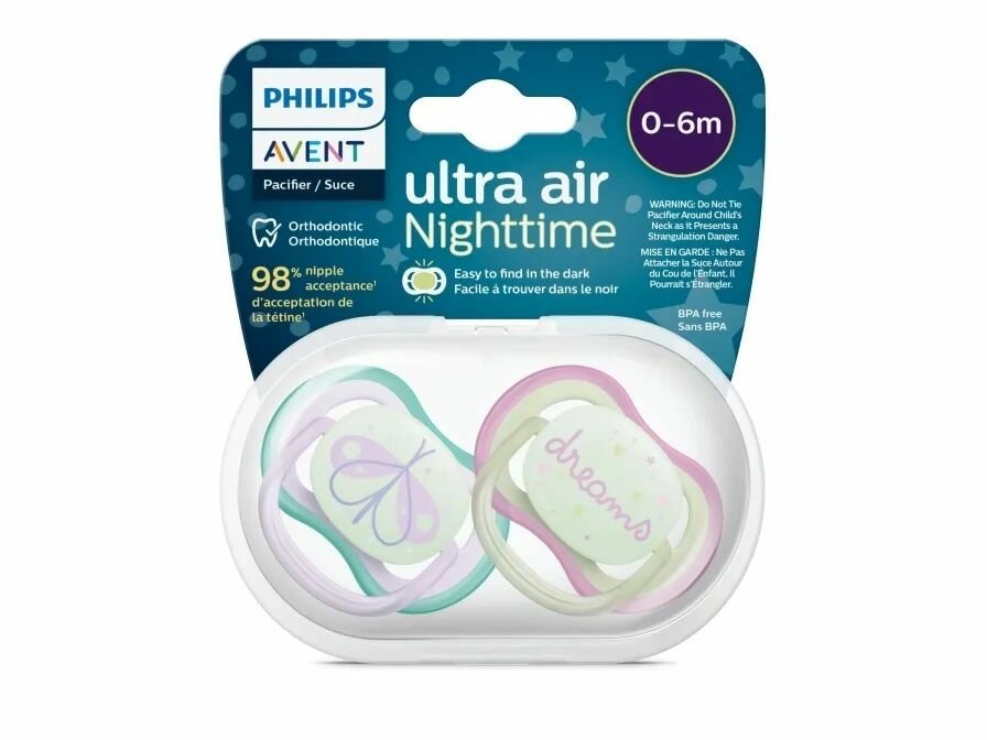 Пустышка PHILIPS Avent Ultra Air Dreams SCF376/19